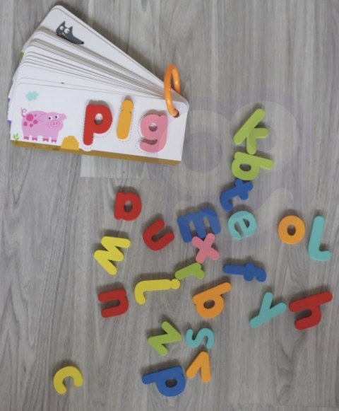 TOOKY TOY Puzzle Alfabet Montessori Nauka Literek Słów Zwierzątka 57 el.