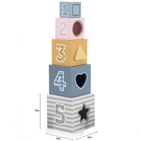 VIGA PolarB Piramidka Układanka edukacyjna Sorter Kostki Klocki