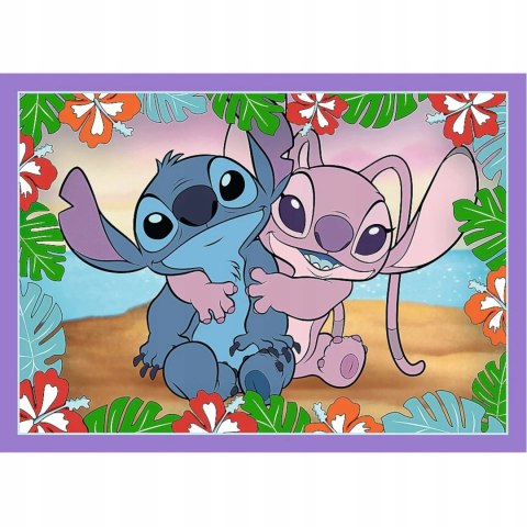 Puzzle 4w1 Lilo & Stitch Szalony dzień Trefl 34633