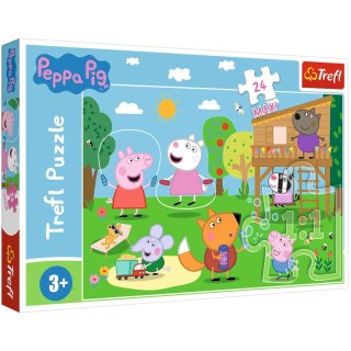 Puzzle Świnka Peppa 24 elementy 24 Maxi Zabawy na polanie Trefl 14342