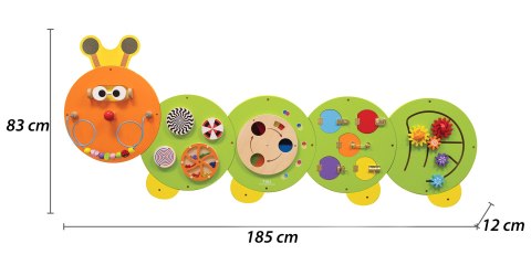 VIGA Drewniana Tablica Gąsienica Certyfikat FSC Montessori