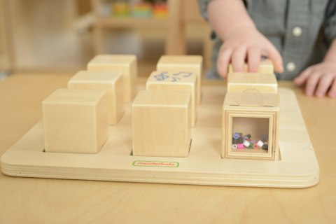 Drewniany Sorter Sensoryczny Łączenie Dźwięków Masterkidz Montessori