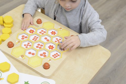 MASTERKIDZ Tablica Edukacyjna Gra Nauka Pamięci Ul i Pszczoły Montessori