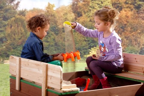 Ella Sandpit AXI wooden sandbox with benches