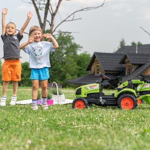 Falk Traktor Claas z Przyczepą i Łyżką na pedały