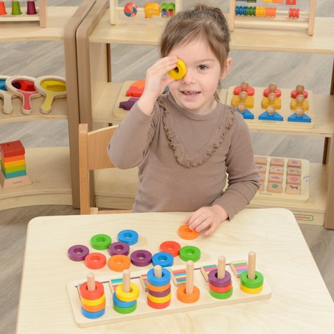 MASTERKIDZ Układanka Nauka Liczenia i Kolorów Sorter Montessori