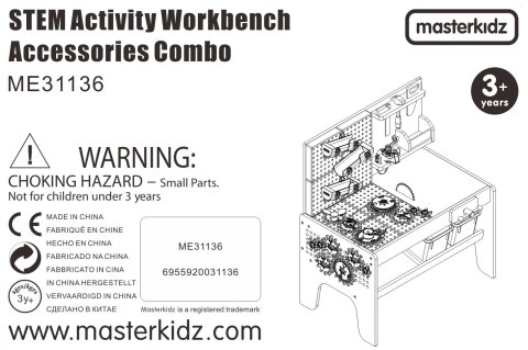 MASTERKIDZ Zestaw Akcesoriów do Stołu Warsztatowego STEM 111 el.