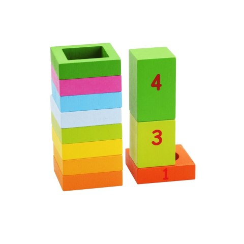 CLASSIC WORLD Układanka Nauka Kształtów i Liczenia 5w1 Domino Sorter MONTESSORI 28 el.