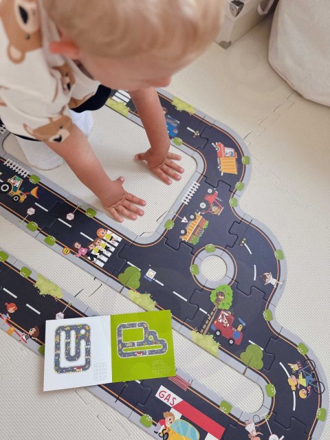 TOOKY TOY Droga Puzzle dla Dzieci Autostrada Makieta 21 el. Certyfikat FSC