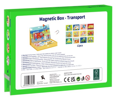 TOOKY TOY Układanka Edukacyjna Montessori Magnetyczne Pudełko dla Dzieci 80 el.