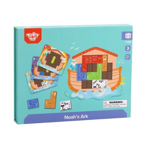 TOOKY TOY Układanka Magnetyczna Montessori Logiczna Puzzle Tetris Arka Noego 26 el.