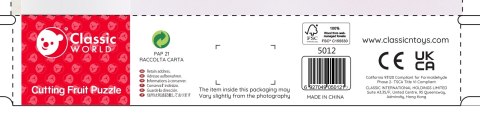 CLASSIC WORLD Zestaw do Krojenia Owoców na Rzepy MONTESSORI 20 el.