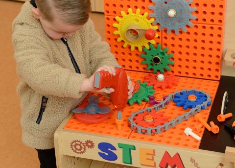 MASTERKIDZ Drewniany Warsztat XXL Montessori STEM z Narzędziami