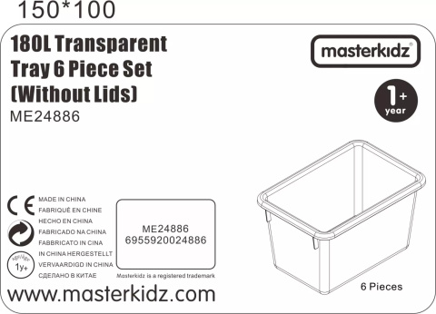 MASTERKIDZ Akrylowe Pojemniki Na Elementy Do Tablicy STEM 6 Sztuk MASTERKIDZ Akrylowe Pojemniki Na Elementy Do Tablicy STEM 6 Sztuk