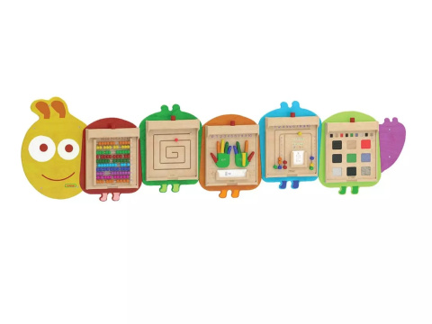 MASTERKIDZ System do Montażu 5 Ściennych Tablic Edukacyjnych Flex - Gąsienica MASTERKIDZ System do Montażu 5 Ściennych Tablic Edukacyjnych Flex - Gąsienica