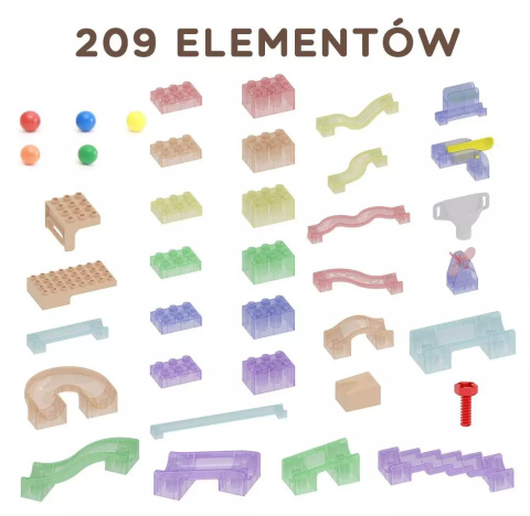 MASTERKIDZ Zestaw Konstrukcyjny Tor dla Piłek Tablica STEM 209elementów MASTERKIDZ Zestaw Konstrukcyjny Tor dla Piłek Tablica STEM 209elementów