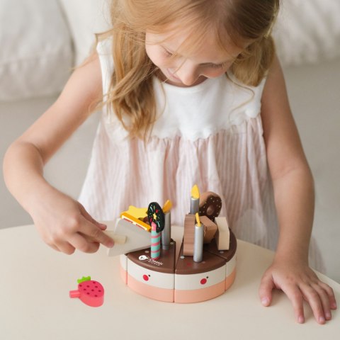 CLASSIC WORLD Drewniany Tort Urodzinowy do Krojenia 19el. CLASSIC WORLD Drewniany Tort Urodzinowy do Krojenia 19el.