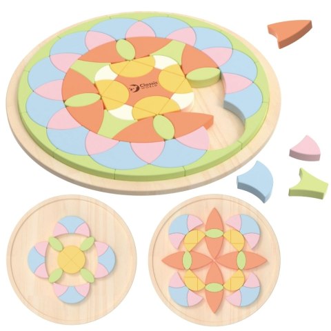 CLASSIC WORLD Pastelowa Mandala Układanka Montessori Mozaika Kwiaty CLASSIC WORLD Pastelowa Mandala Układanka Montessori Mozaika Kwiaty