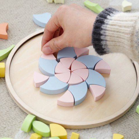 CLASSIC WORLD Pastelowa Mandala Układanka Montessori Mozaika Kwiaty CLASSIC WORLD Pastelowa Mandala Układanka Montessori Mozaika Kwiaty