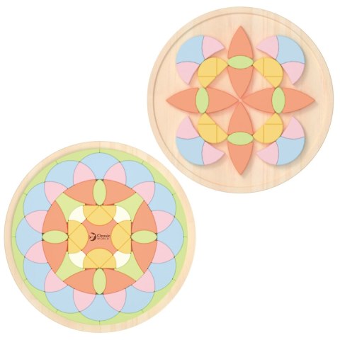 CLASSIC WORLD Pastelowa Mandala Układanka Montessori Mozaika Kwiaty CLASSIC WORLD Pastelowa Mandala Układanka Montessori Mozaika Kwiaty