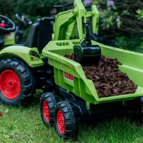 FALK Traktor CLAAS AVEC Zielony na Pedały z Przyczepką od 3 Lat FALK Traktor CLAAS AVEC Zielony na Pedały z Przyczepką od 3 Lat