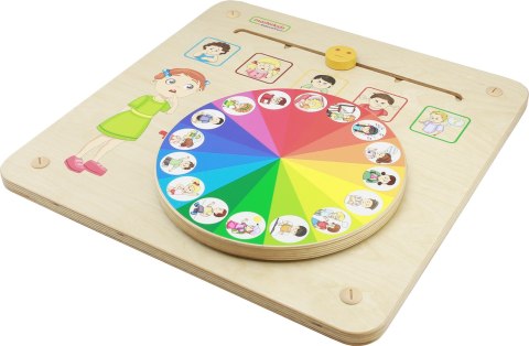 MASTERKIDZ Zestaw Tablic Pociąg 5w1 Tablica Sensoryczna Motoryczna Nauka Zmysłów i Emocji