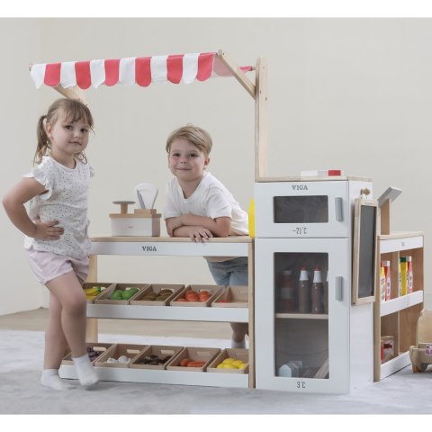 VIGA Drewniany Zestaw Stragan Sklep Supermarket XXL VIGA Drewniany Zestaw Stragan Sklep Supermarket XXL