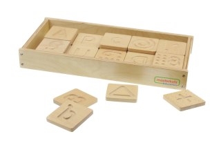 Zabawka Sensoryczna Rozpoznaj Dotykiem Literki Cyfry Kształty Masterkidz Montessori