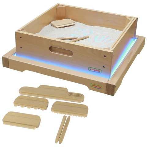 MASTERKIDZ Rama Sensoryczna - Panel LED + Zestaw Akcesoriów Do Zabawy w Piasku MASTERKIDZ Rama Sensoryczna - Panel LED + Zestaw Akcesoriów Do Zabawy w Piasku