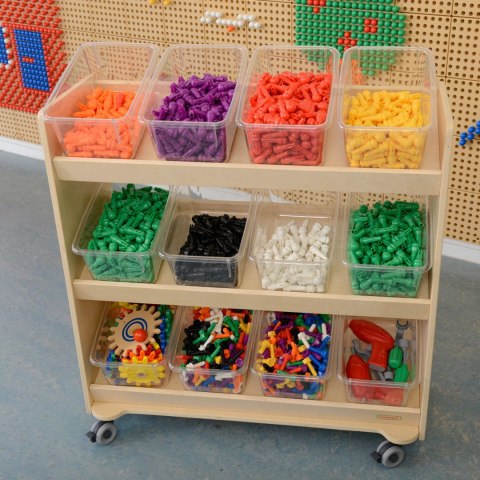 MASTERKIDZ Regał na Kółka - 3 Półki Na Akcesoria Do Tablicy STEM MASTERKIDZ Regał na Kółka - 3 Półki Na Akcesoria Do Tablicy STEM