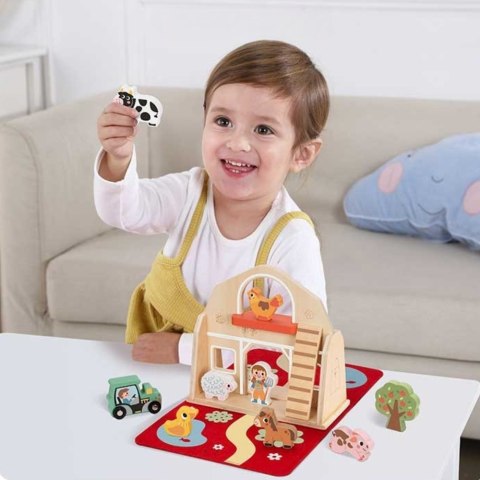 TOOKY TOY Drewniana Składana Farma w Walizce ze Zwierzątkami TOOKY TOY Drewniana Składana Farma w Walizce ze Zwierzątkami