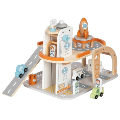 TOOKY TOY Drewniany Kosmiczny Parking Stacja Kosmiczna TOOKY TOY Drewniany Kosmiczny Parking Stacja Kosmiczna