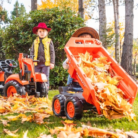 FALK Traktorek Kubota Pomarańczowy z Przyczepką od 3 Lat