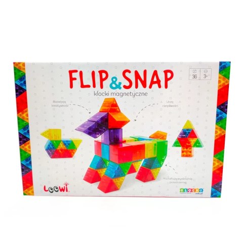 Klocki magnetyczne Flip&Snap 36 el.