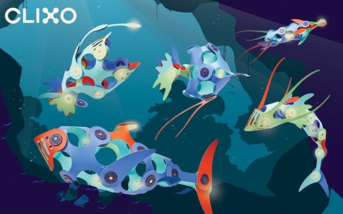 Klocki przestrzenne Clixo - Ocean Creatures - 24 el.