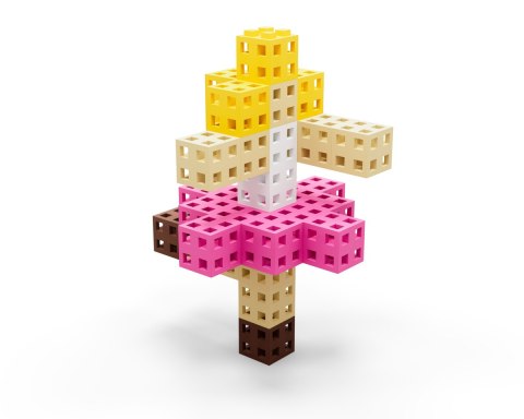 Komplet klocków konstrukcyjnych - Meli Cube Pink 100 el.