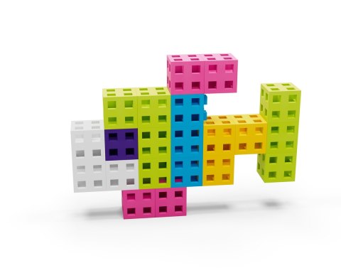 Komplet klocków konstrukcyjnych - Meli Cube Pink 100 el.