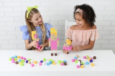 Komplet klocków konstrukcyjnych - Meli Cube Pink 100 el.