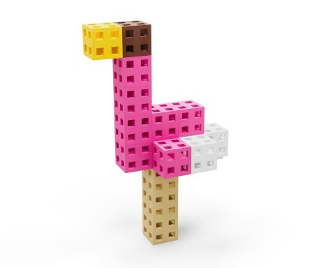 Komplet klocków konstrukcyjnych - Meli Cube Pink 100 el.