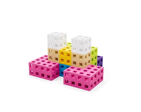 Komplet klocków konstrukcyjnych - Meli Cube Pink 100 el.