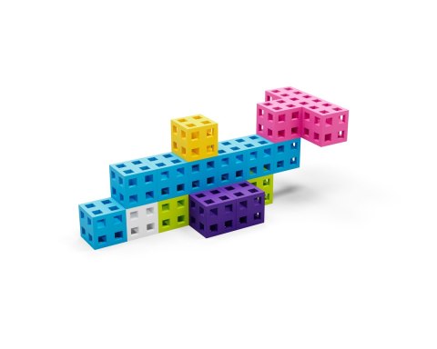 Komplet klocków konstrukcyjnych - Meli Cube Pink 100 el.