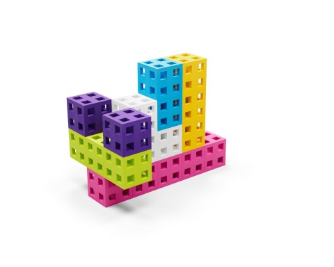Komplet klocków konstrukcyjnych - Meli Cube Pink 100 el.