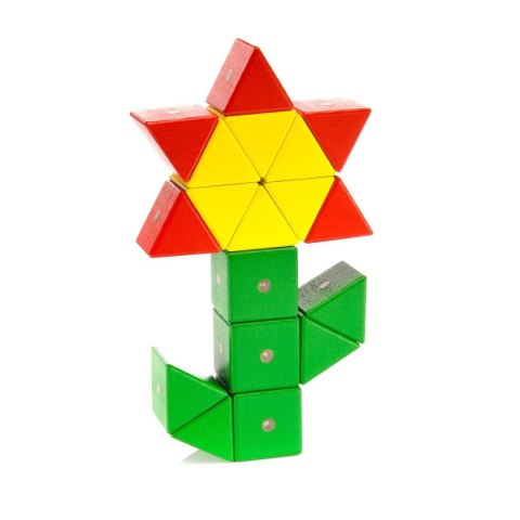 Klocki Magnetyczne WABI Zestaw Edukacyjny 120 el. + tacka magnetyczna WABI Pad