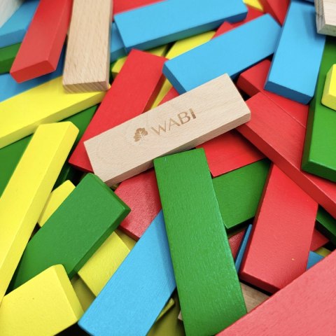 Klocki drewniane deseczki WABI Planks Edu [8+12 cm] - 200 szt.