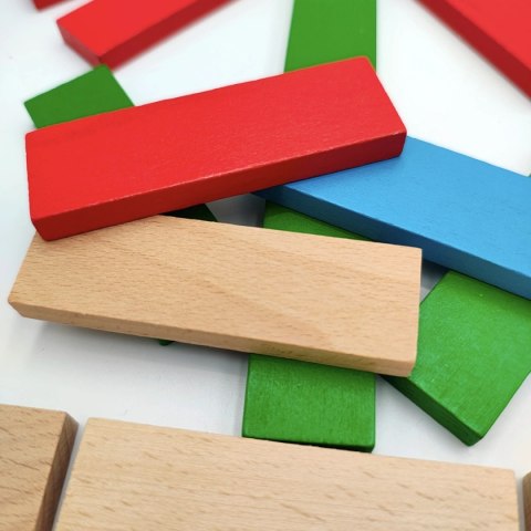 Klocki drewniane deseczki WABI Planks Edu [8+12 cm] - 200 szt.