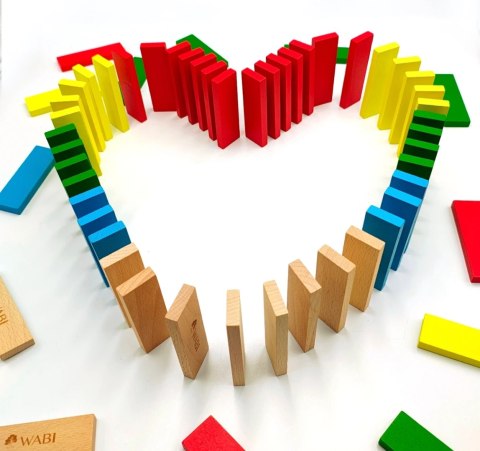 Klocki drewniane deseczki WABI Planks Edu [8+12 cm] - 200 szt.