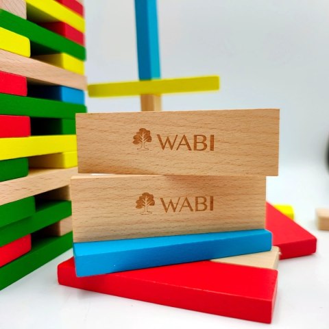 Klocki drewniane deseczki WABI Planks Edu [8+12 cm] - 200 szt.