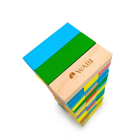 Klocki drewniane wieża WABI Tower Jenga - 54 el.