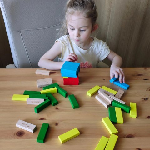 Klocki drewniane wieża WABI Tower Jenga - 54 el.