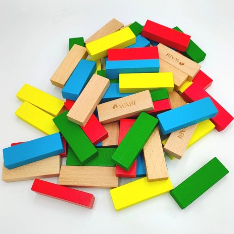 Klocki drewniane wieża WABI Tower Jenga - 54 el.